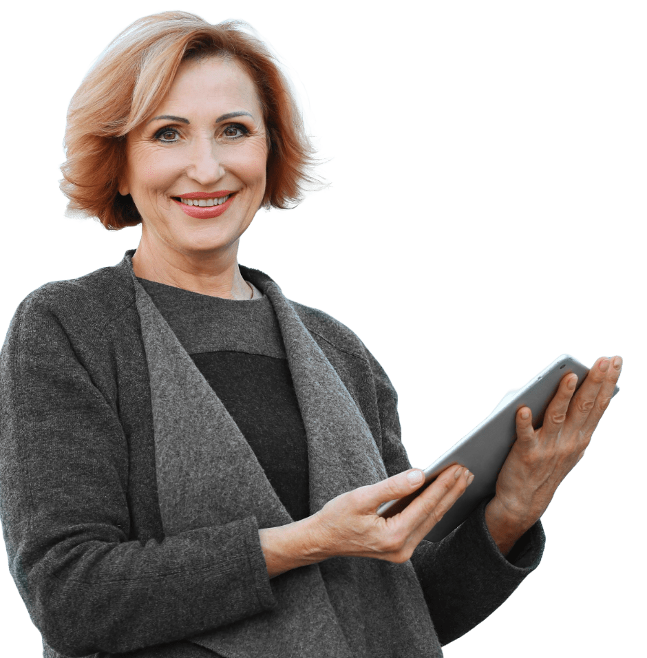 Woman Holding Tablet